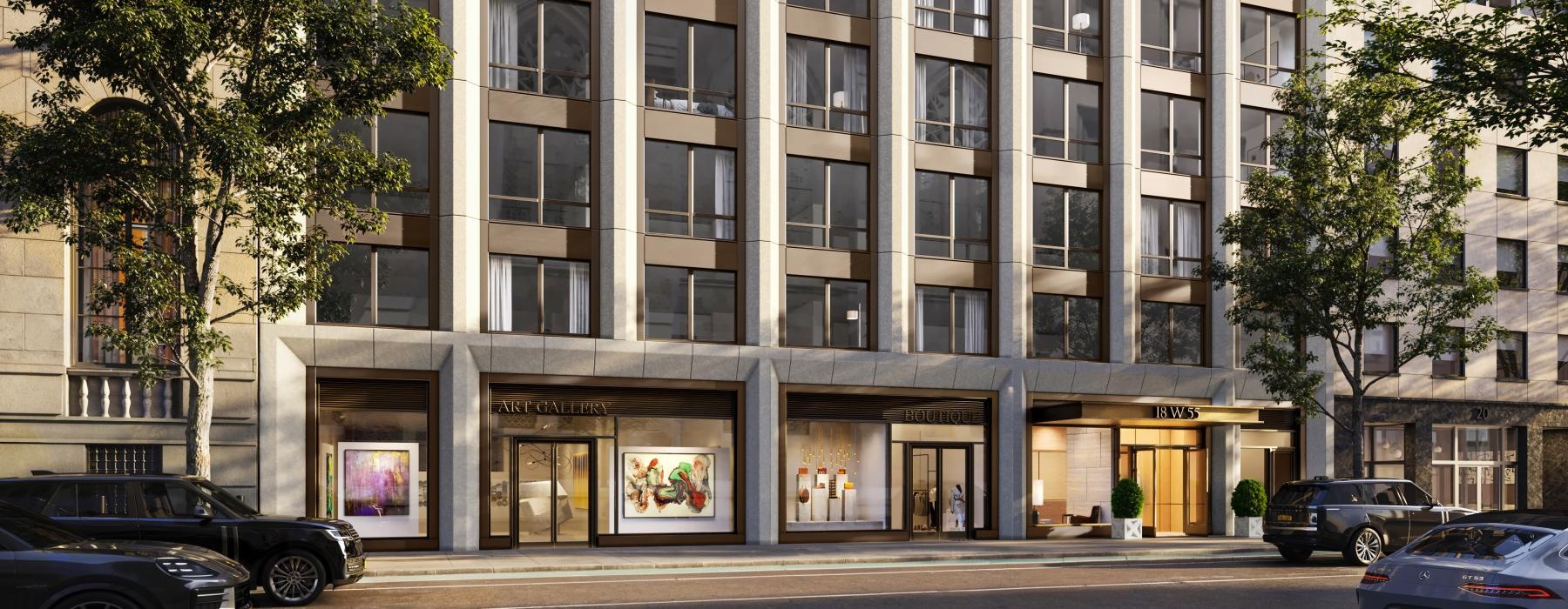 a building with many windows